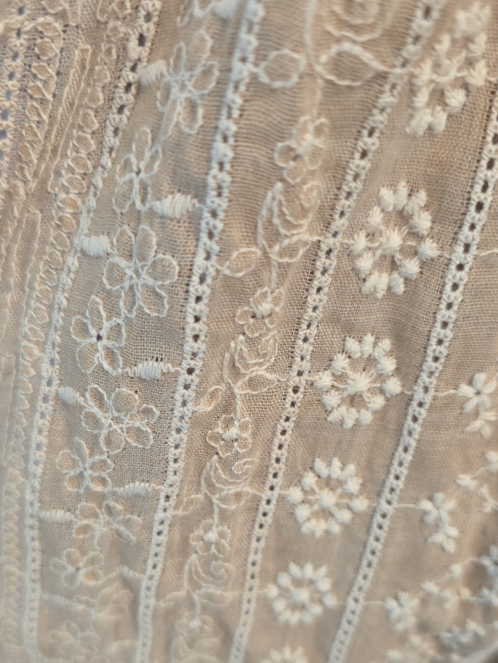 Impressions Beige Embroidered Mini Dress - Picture 7 of 11